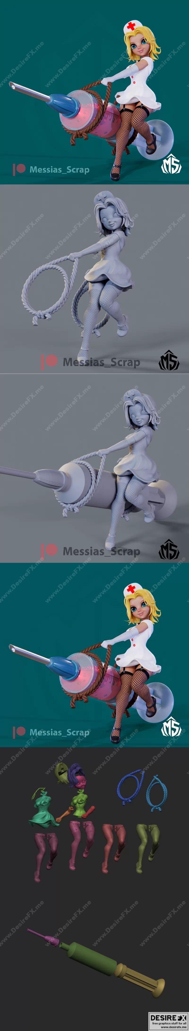Messias Scrap - 护士 - 3D打印模型|Messias Scrap – Nurse – 3D Print Model STL