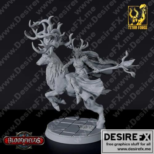 钛forge军团精灵木语者3D打印模型|Titan Forge Army Elves Inu Woodwhisper – 3D Print Model STL