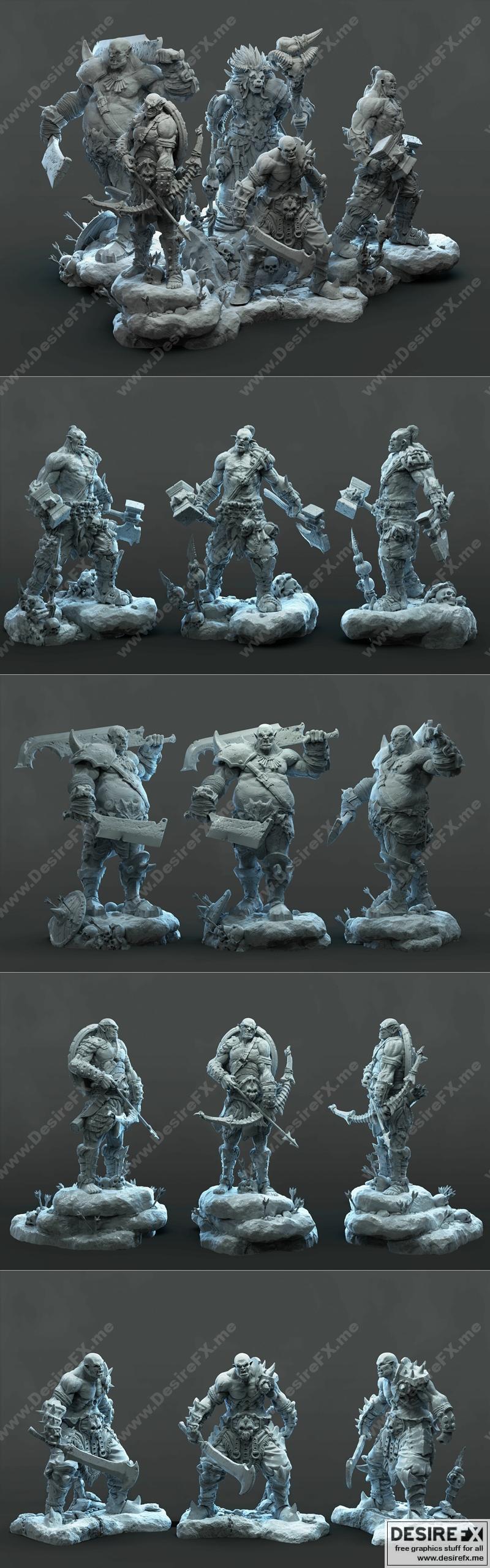 奥术军团 3D打印模型 STL|Orc Horde – 3D Print Model STL