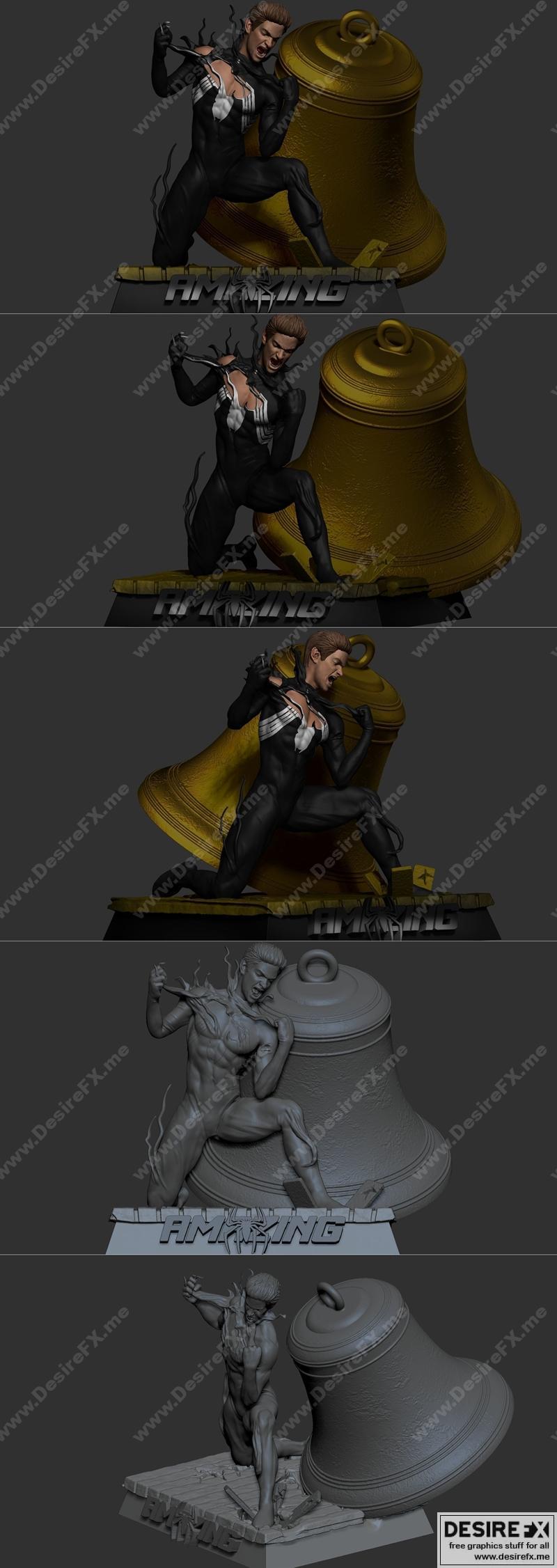 安德鲁·加菲尔德蜘蛛侠 3D打印模型|Symbiote Spiderman Andrew Garfield – 3D Print Model STL