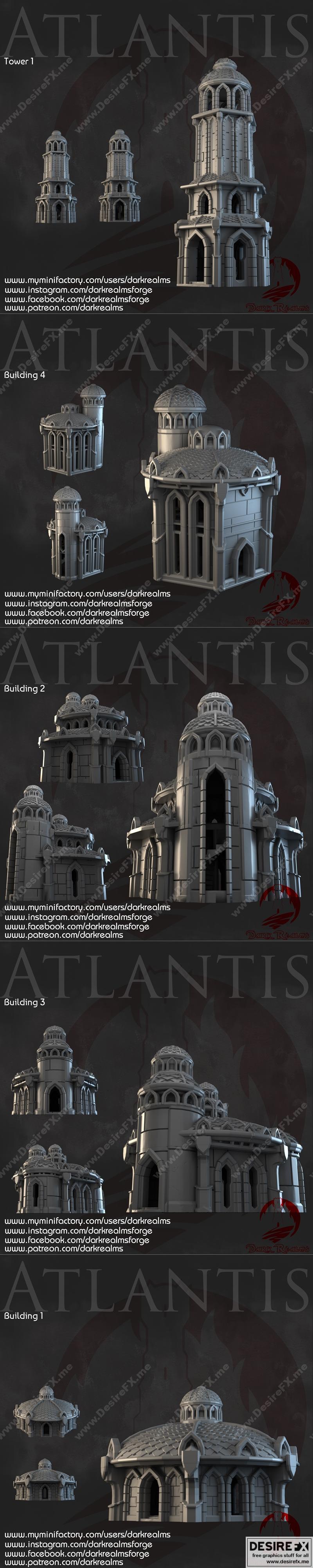 暗界大陆亚特兰蒂斯11月 3D打印模型|Dark Realms Atlantis November – 3D Print Model STL