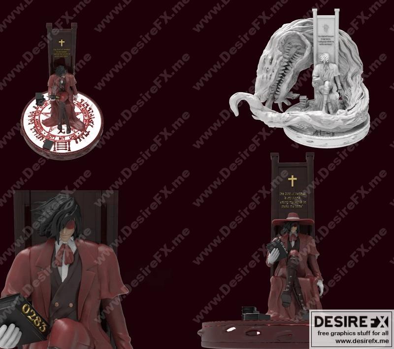 Alucard Hellsing 3D打印模型|Alucard Hellsing – 3D Print Model STL