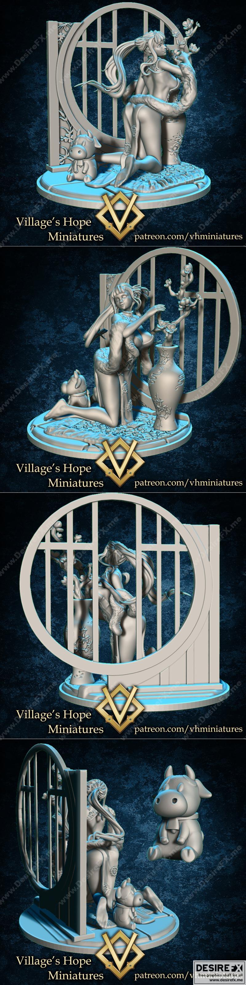 Lunar New Year 3D打印模型系列之性感 guildmate 3号|sexy Guild mate series no.3 lunar new year – 3D Print Model STL