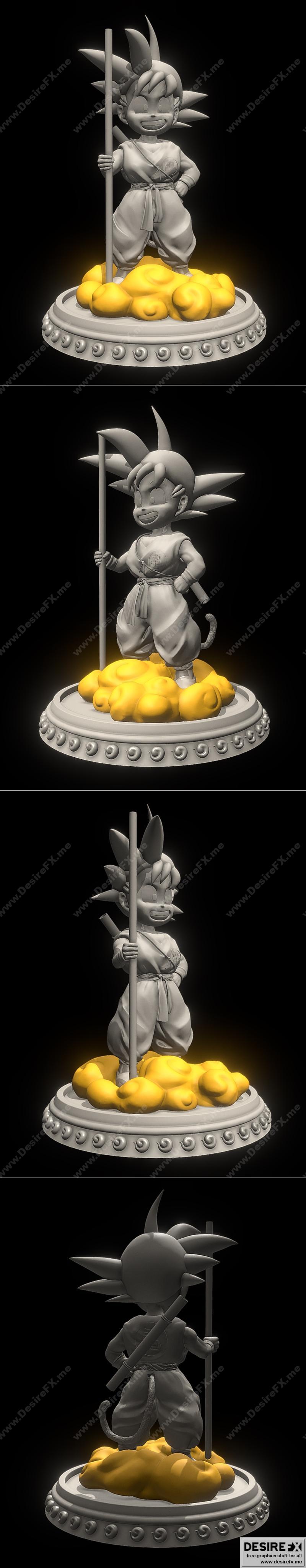 龙珠悟空 3D打印模型|Kid Goku – Dragon Bal – 3D Print Model STL