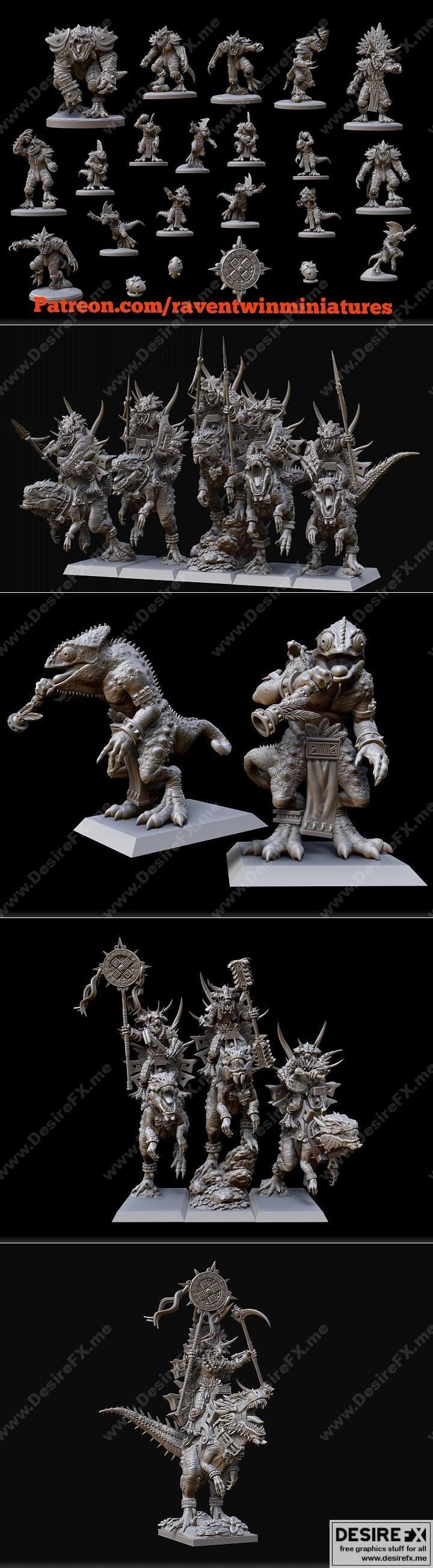 瑞文双生迷你模型 2020年12月 3D打印模型 STL|Raven Twin Miniatures December 2020 – 3D Print Model STL