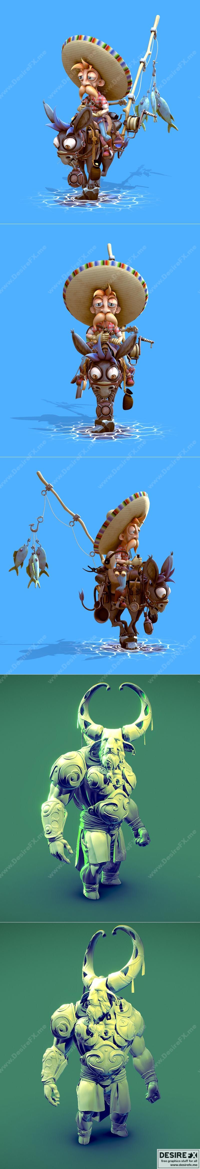 Crestfall之守护者与牛仔——3D打印模型|The Cowhand and Guardian of Crestfall – 3D Print Model STL