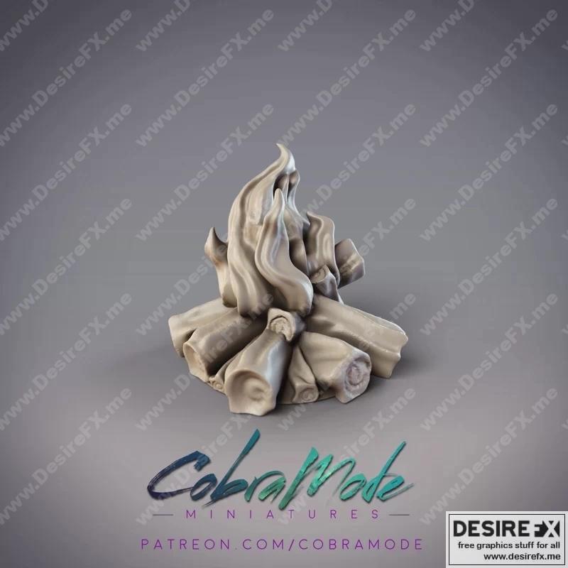 篝火模型-3D打印-动漫角色|Campfire – 3D Print Model STL