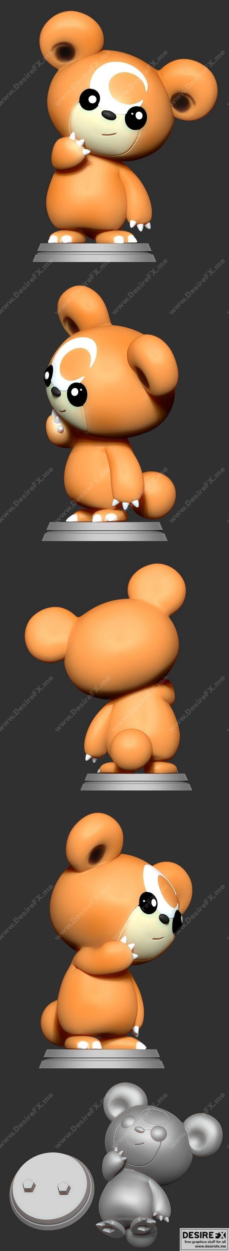 宝可梦泰迪乌尔萨 3D打印模型|Pokemon Teddiursa – 3D Print Model
