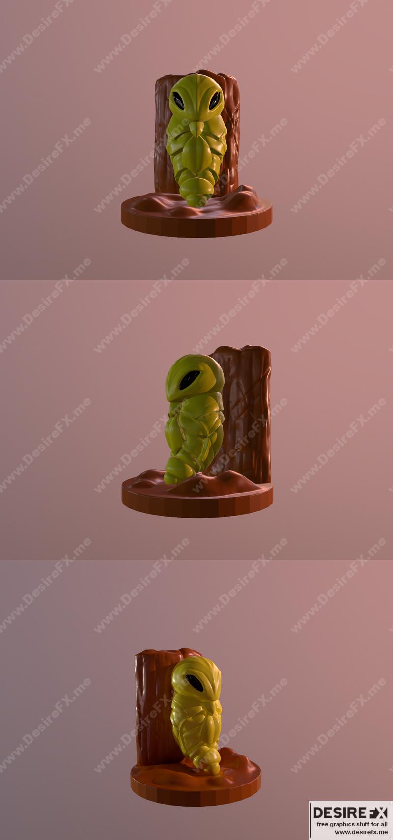 宝可梦·卡库纳·3D打印模型|Pokemon Kakuna – 3D Print Model