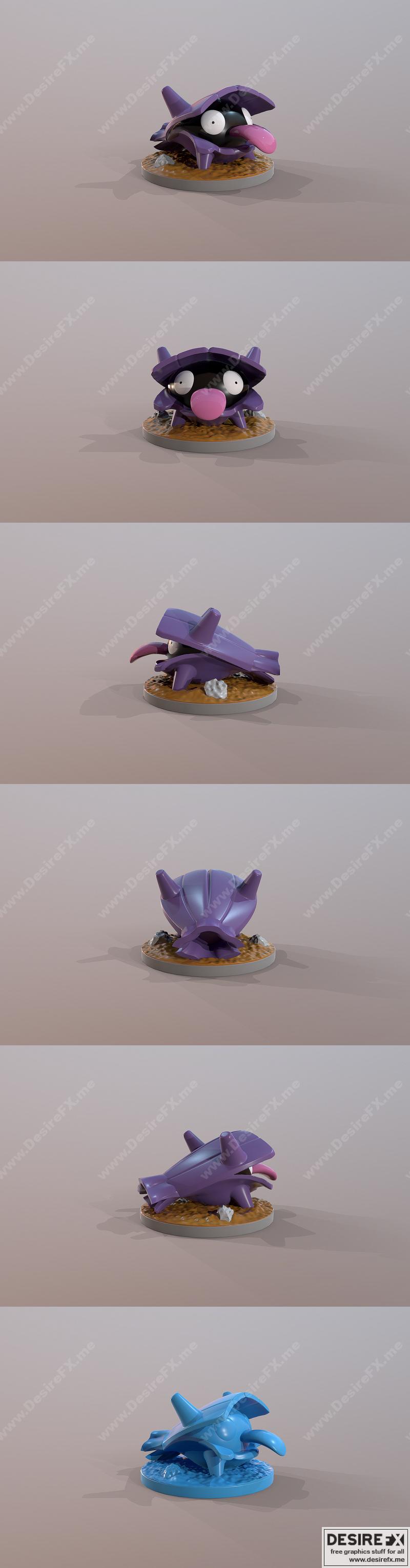 宝可梦 舒特尔 3D打印模型|Pokemon Shellder – 3D Print Model