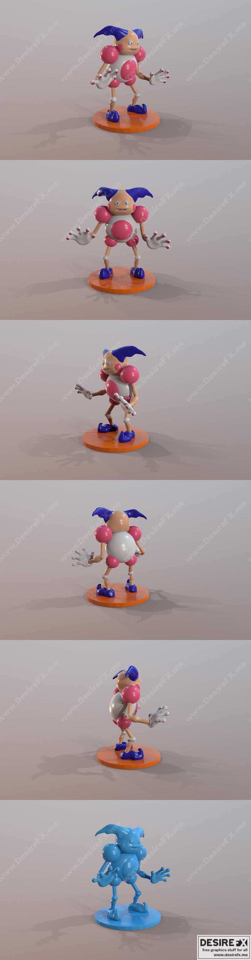 宝可梦 Mr. Mime 3D打印模型|Pokemon Mr. Mime – 3D Print Model