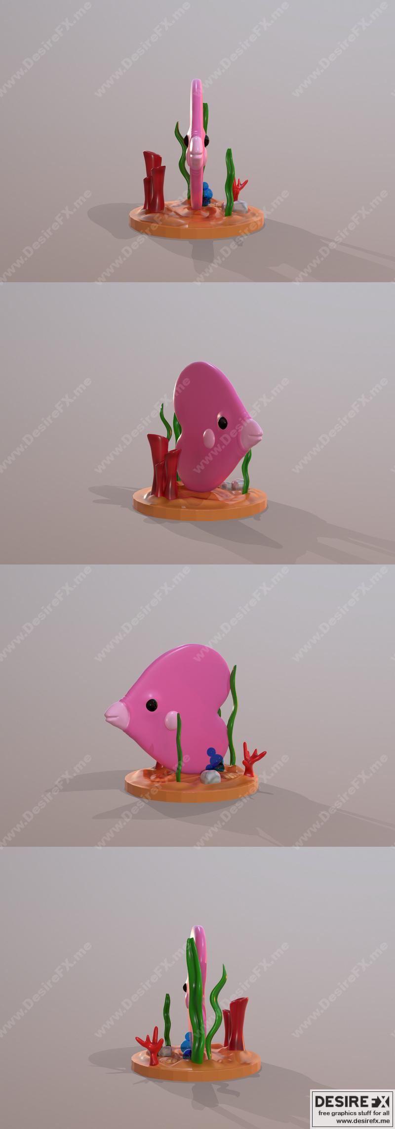 宝可梦洛奇奇 3D打印模型|Pokemon Luvdisc – 3D Print Model