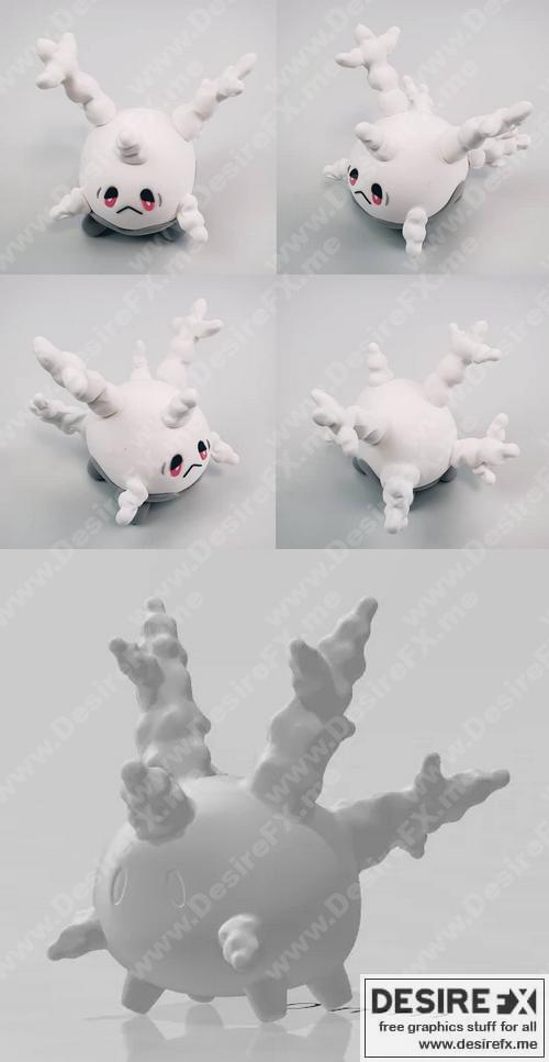 宝可梦伽勒尔地区Corsola 3D打印模型|Pokemon Galarian Corsola – 3D Print Model