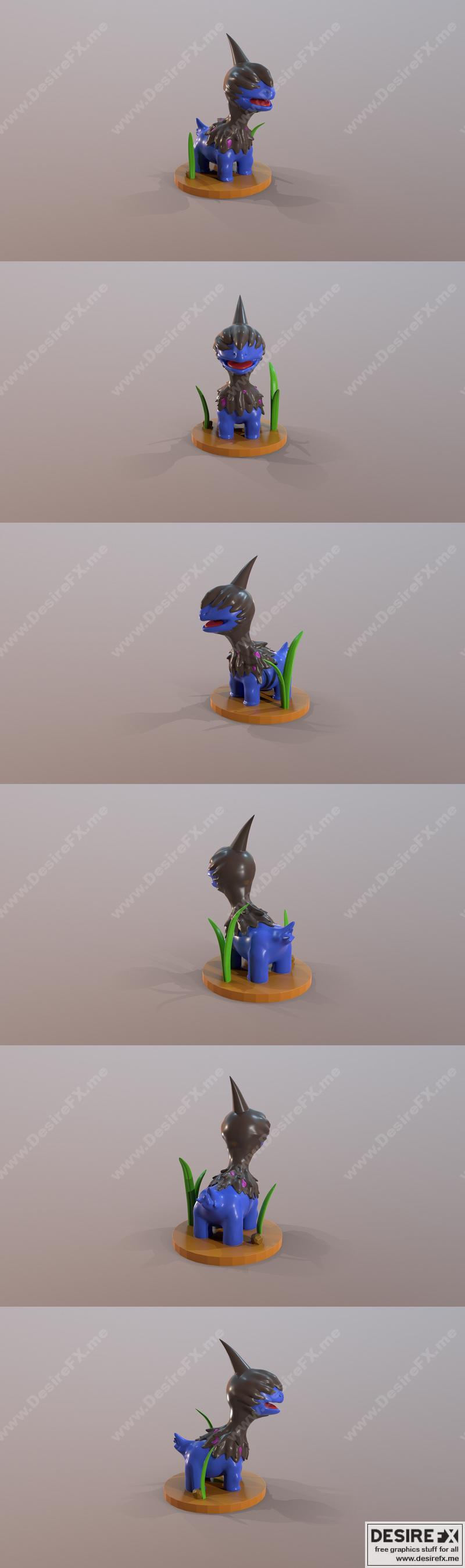 宝可梦 德姆格雷 3D打印模型|Pokemon Deino – 3D Print Model