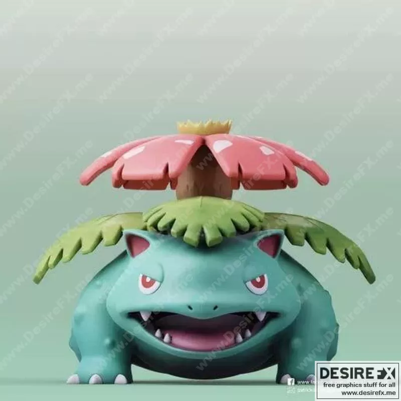 维萨乌尔 3D打印模型|Venusaur pokemon – 3D Print Model STL