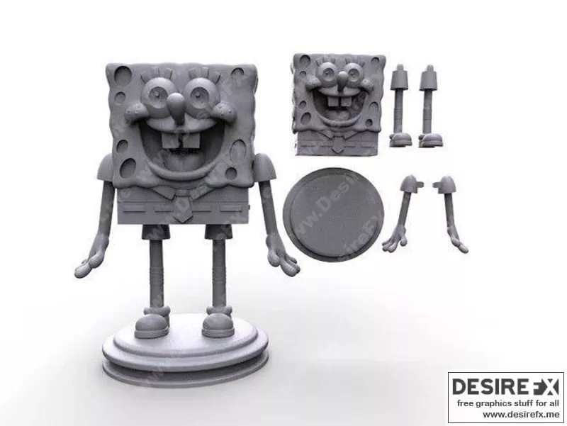 海绵宝宝3D打印模型|Sponge Bob Square Pants – 3D Print Model STL