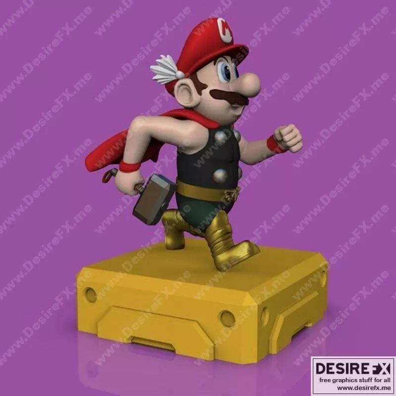 马里奥·索尔 3D打印模型 STL|Mario Thor – 3D Print Model STL