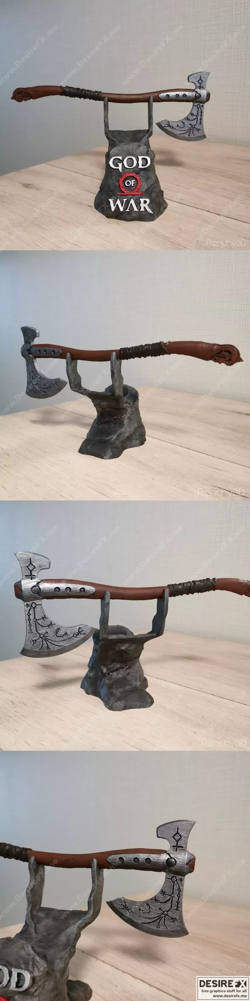 战神站立战斧 - 3D打印模型|God of War Stand Axe – 3D Print Model STL