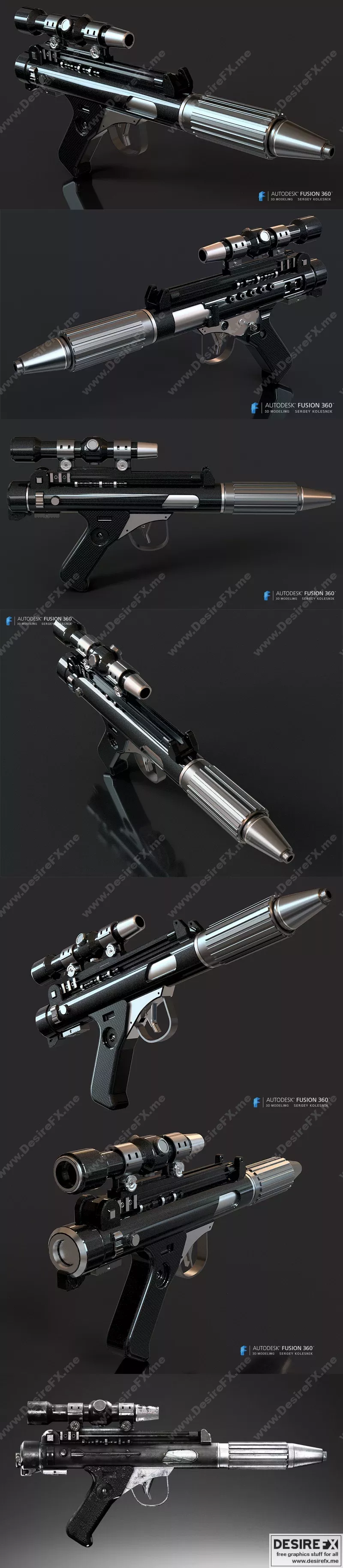 DH-17脉冲步枪 - 3D打印模型|DH-17 blaster – 3D Print Model STL