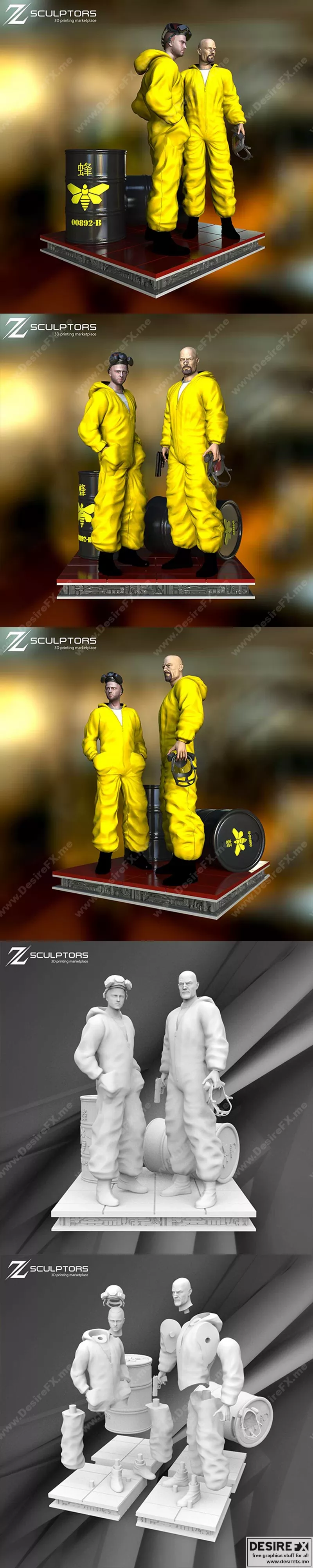 Breaking Bad 3D打印模型雕塑|Breaking Bad – Zsculptors – 3D Print Model STL
