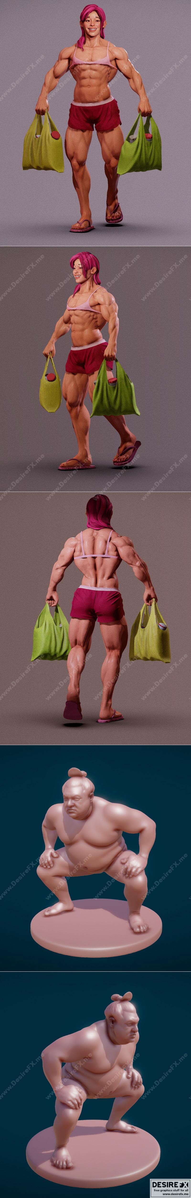 获取生鲜用品——WIP与Sumo——3D打印模型|Getting Groceries – WIP and Sumo – 3D Print Model STL