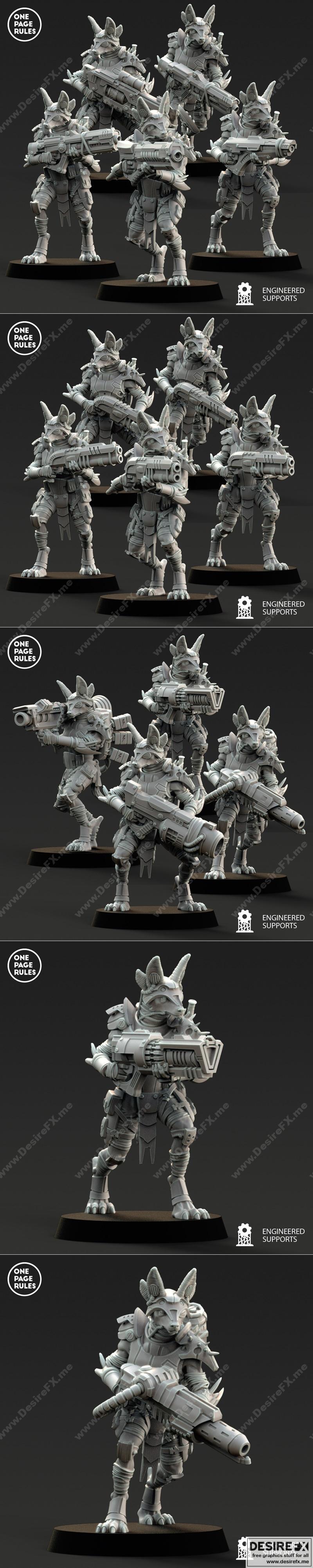 杰克尔精英 3D打印模型 STL|One Page Rules – Jackal Elites – 3D Print Model STL