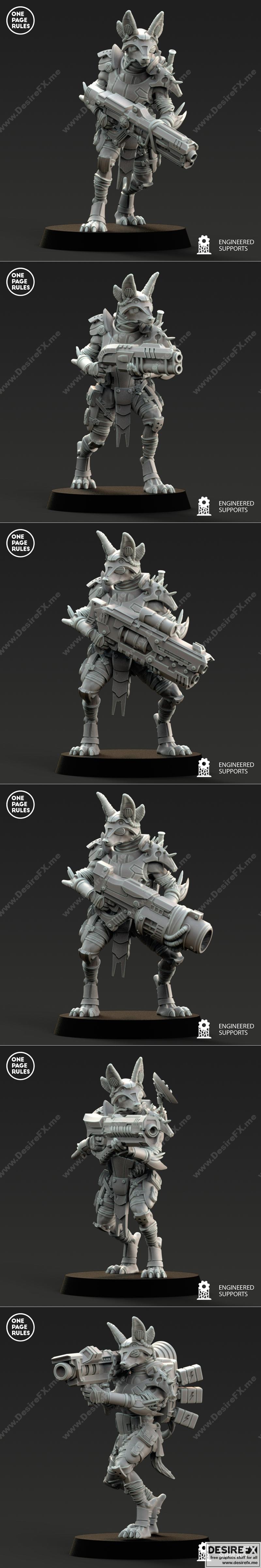 杰克尔精英 3D打印模型 STL|One Page Rules – Jackal Elites – 3D Print Model STL