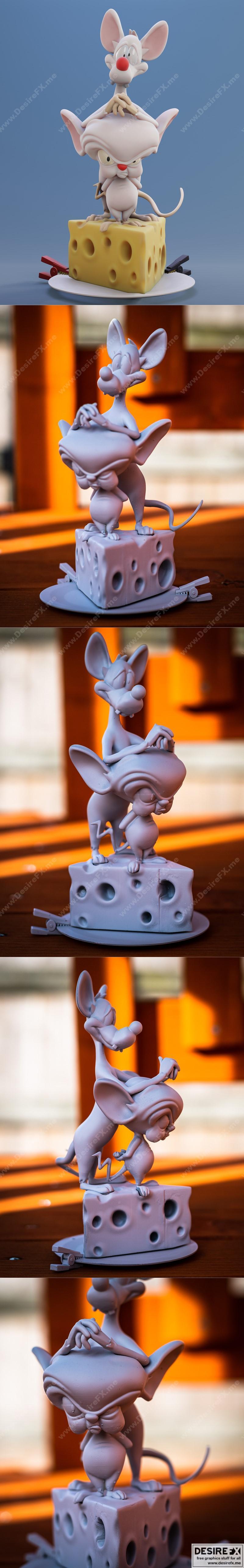 草莓脑在奶酪里——3D打印模型|Pink e Cérebro no Queijo – 3D Print Model STL