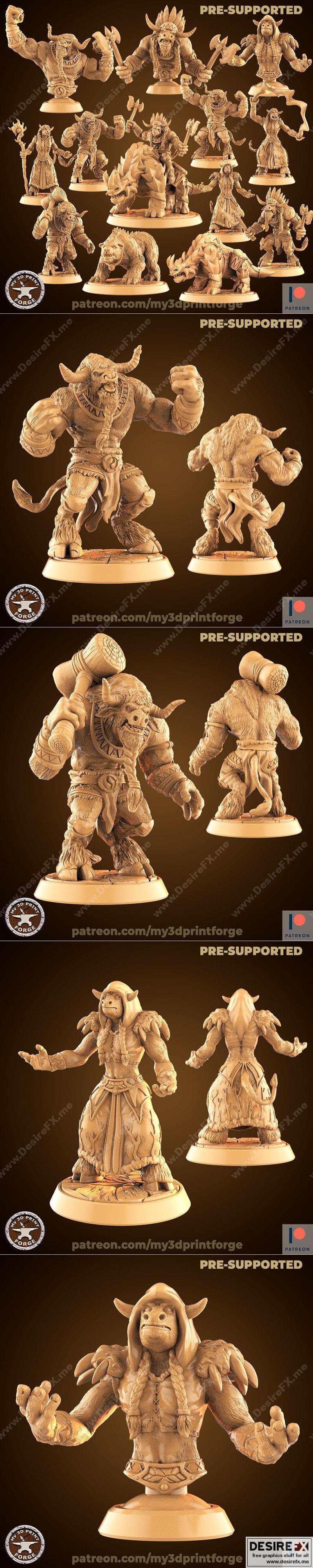 My3DPrintForge - 《米诺陶洛斯部落》九月2021款 3D打印模型|My3DPrintForge – Minotaur Tribe September 2021 – 3D Print Model STL