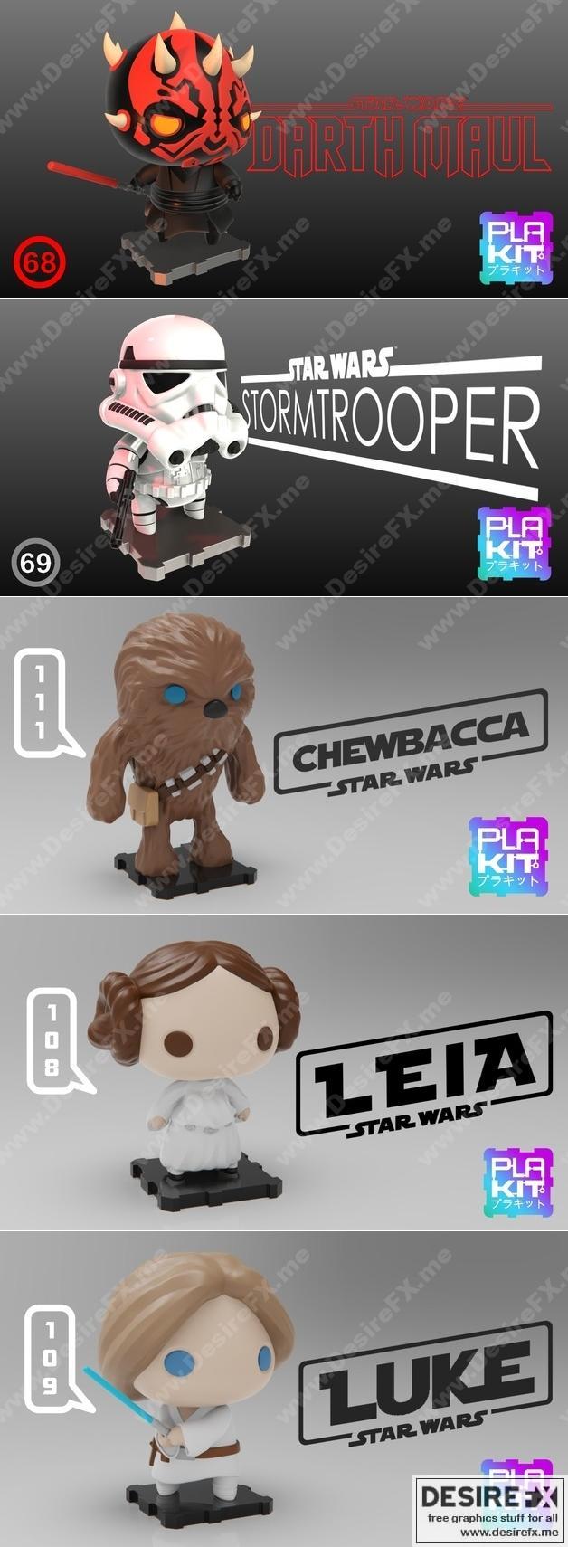 普拉克特-星球大战套装1-3D打印模型|Plakit – Star Wars Pack 1 – 3D Print Model STL