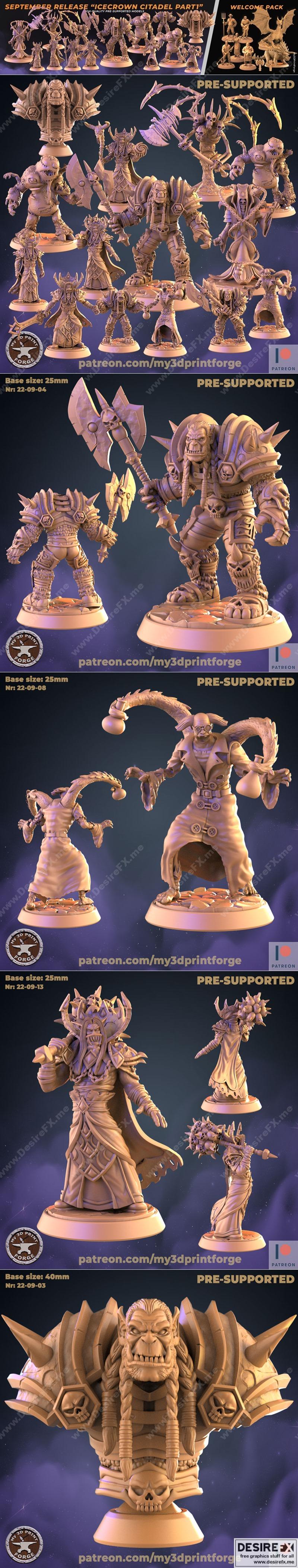 My3DPrintForge-欢迎礼包与冰冠要塞 第1部分 2022年9月 3D打印模型|My3DPrintForge – Welcome Pack and Ice Crown Citadel Part 1 September 2022 – 3D Print Model STL