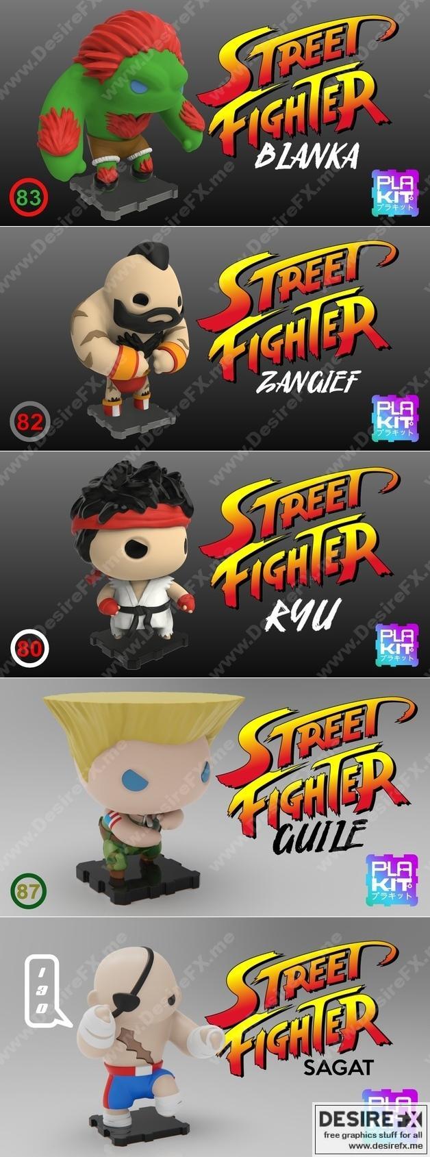 Plakit街机战士2 3D打印模型|Plakit – Street Fighter Pack 2 – 3D Print Model STL