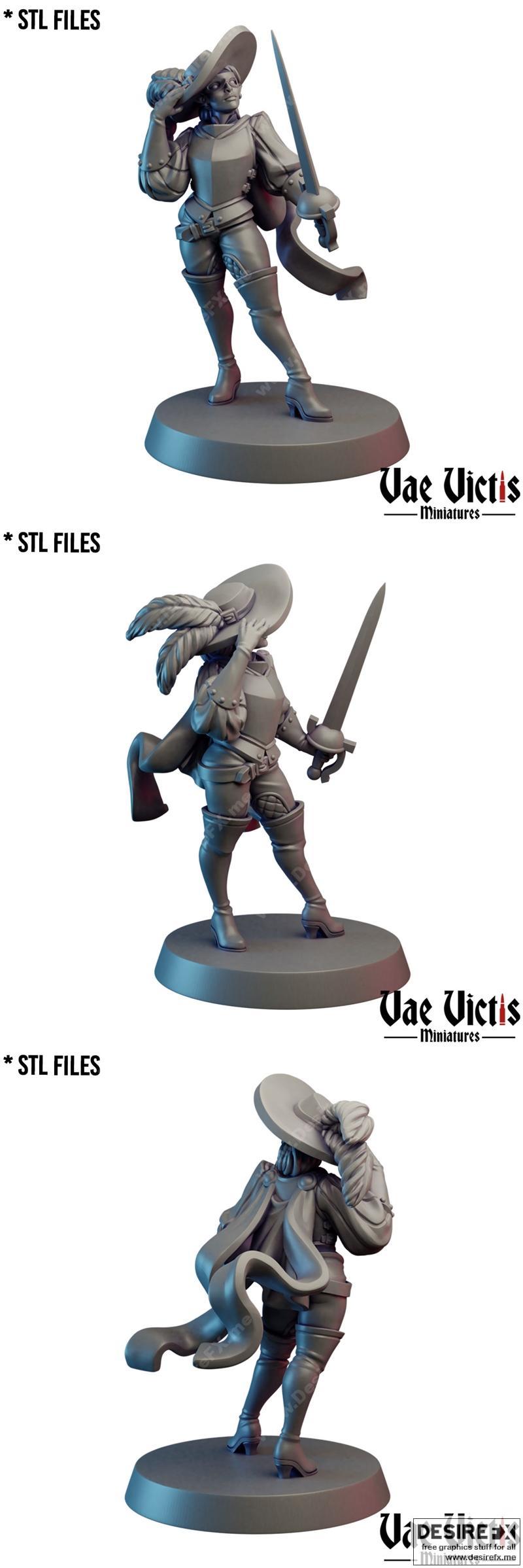 铁血侠客——3D打印模型|Musketeer – 3D Print Model STL