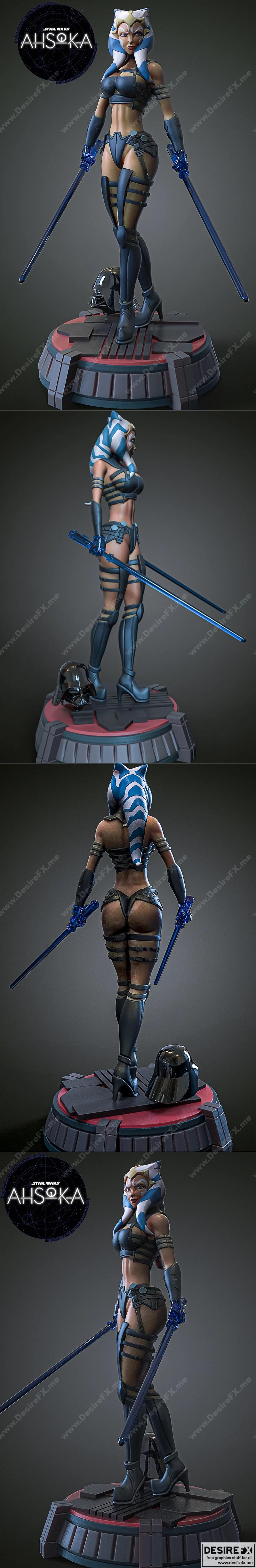 星球大战阿索卡·坦诺 3D打印模型|Star Wars Ashoka Tano – 3D Print Model STL