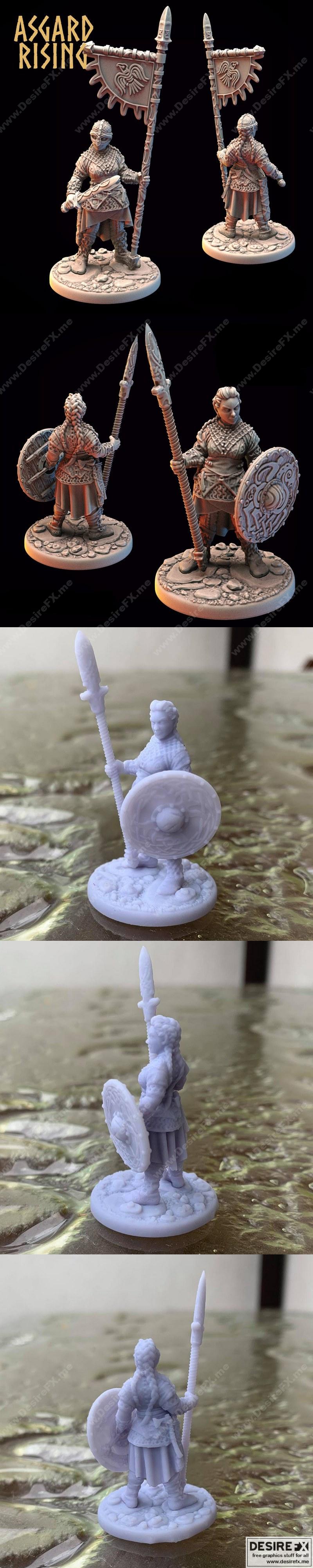盾女战神2——3D打印模型|Shieldmaiden 2 – 3D Print Model