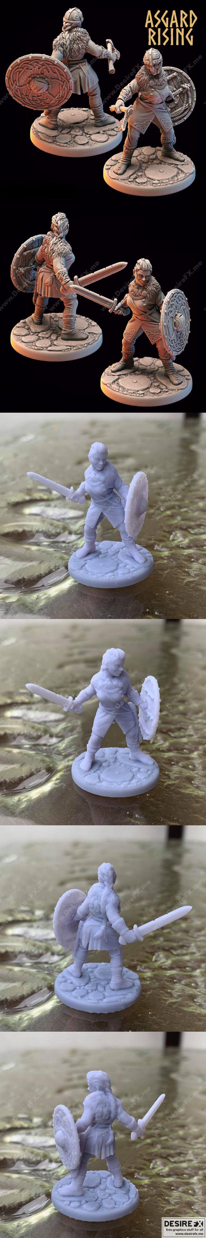 盾女战士1 - 3D打印模型|Shieldmaiden 1 – 3D Print Model