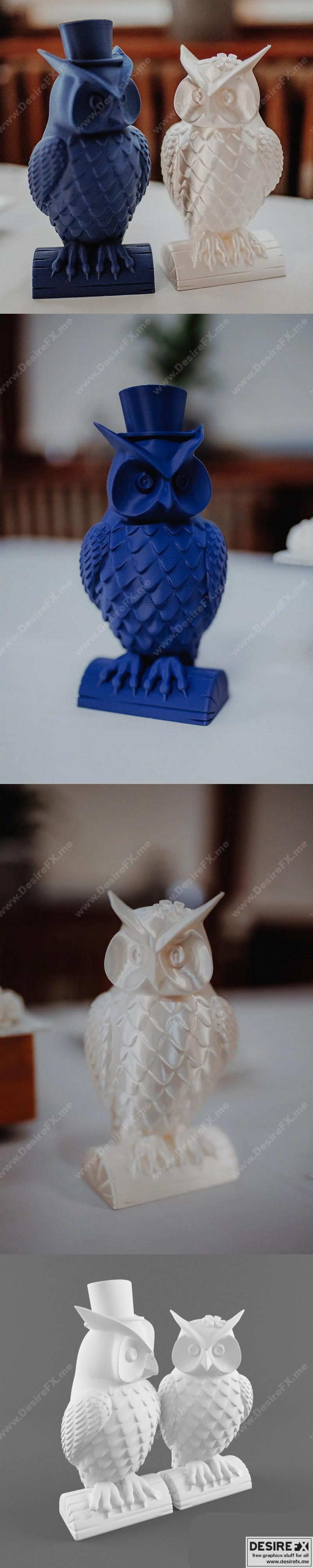 XHY Owl Couple 3D打印模型|XHY Owl Couple – 3D Print Model