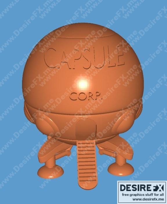 胶囊公司飞船——3D打印模型|Capsule Corporation Spaceship – 3D Print Model