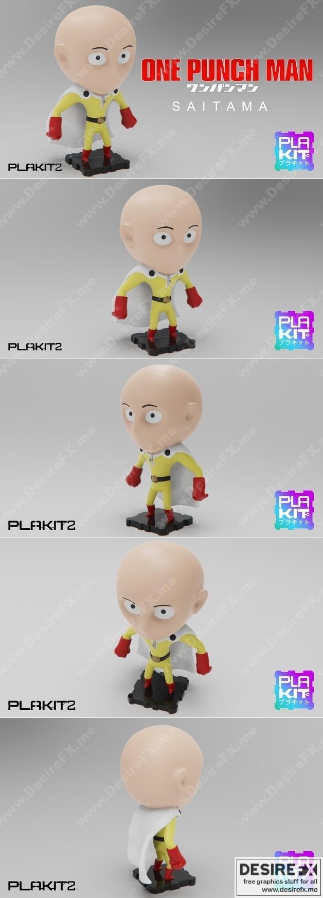 一拳超人萨尔塔马 3D打印模型|One Punch Man SAITAMA (PlaKit2 Series) – 3D Print Model STL