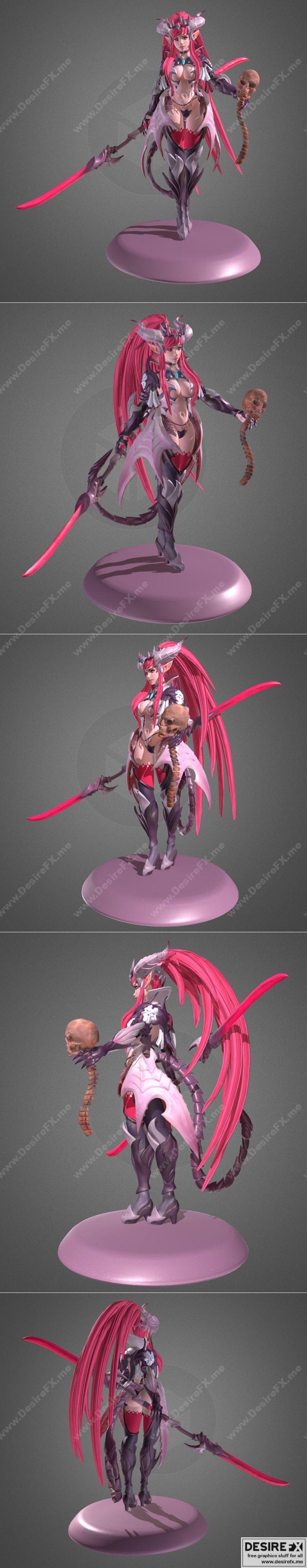 Lucilla - 奇美拉吸血鬼 - 3D打印模型|Lucilla – Vampiric Drake – 3D Print Model STL
