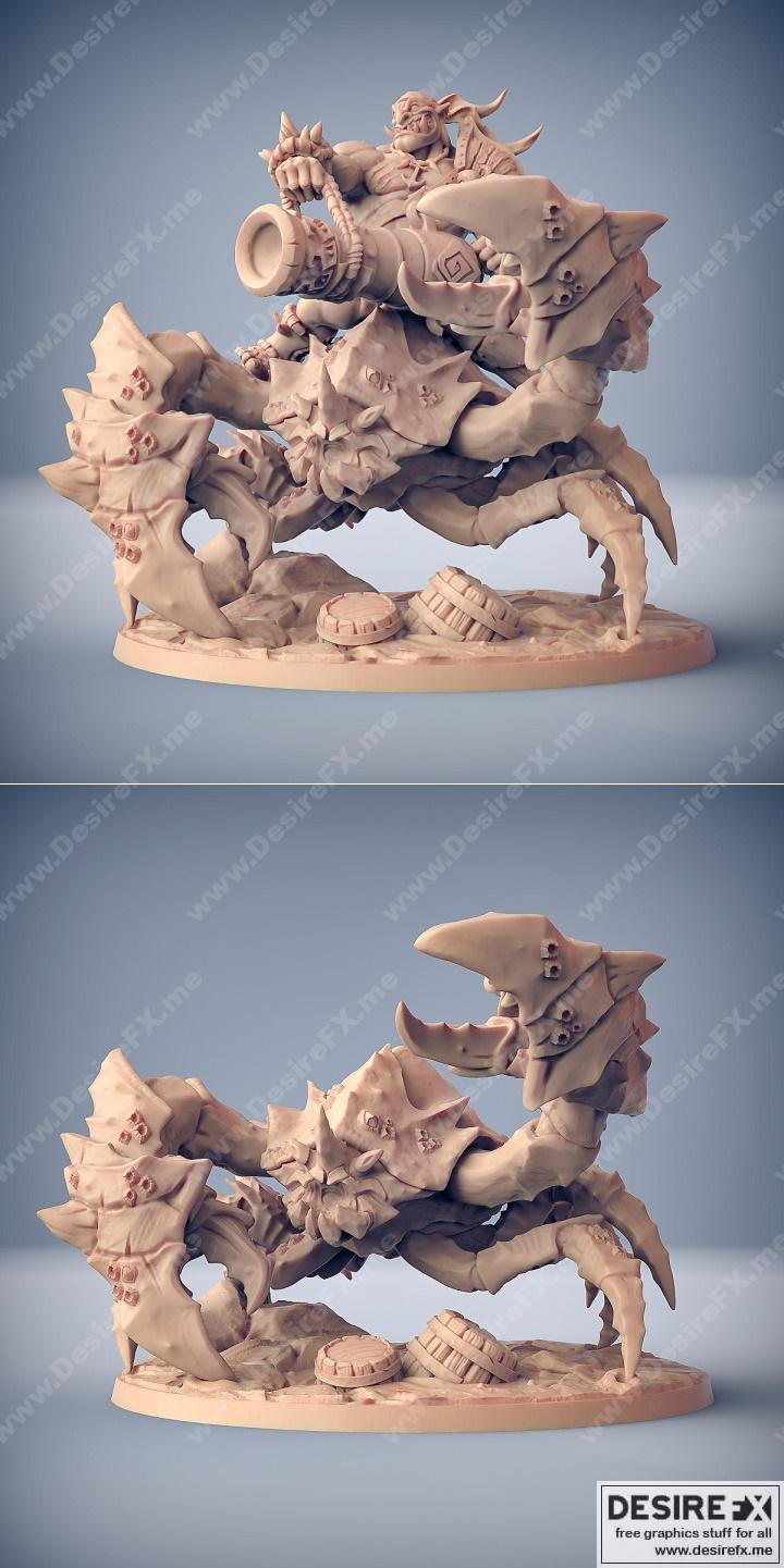 Marshclaw swamp crab 3D打印模型|Gronk on Marshclaw the Swamp Crab – 3D Print Model STL