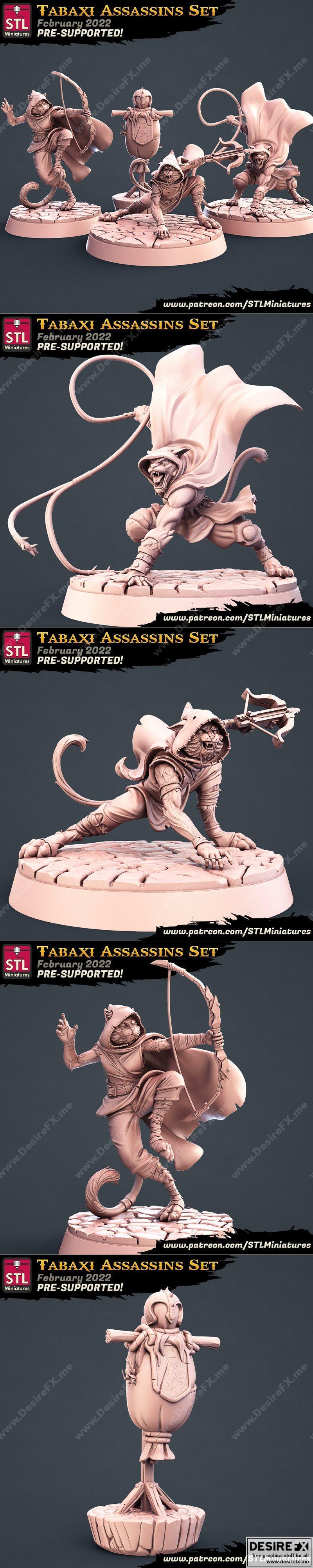 塔克西斯刺客套装 3D打印模型|Tabaxi Assassins Set – 3D Print Model STL