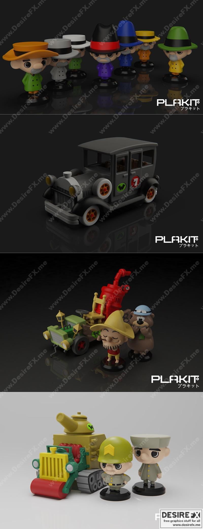 Plakit - 随机狂奔3D打印模型|Plakit – Corrida Maluca Pack 3 – 3D Print Model STL