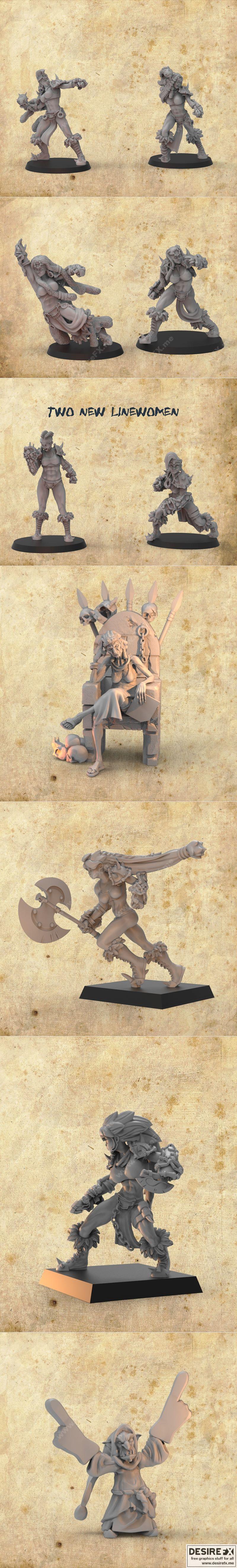 疯狂蘑菇工作室 - 疯狂女孩 - 3D打印模型|Crazy Mushrooms Studio – Crazy Girls – 3D Print Model STL