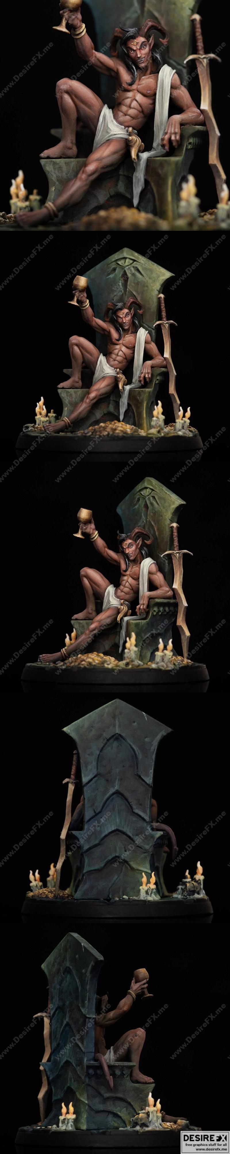 巴尔坐于王座——3D打印模型|Baal on his Throne – 3D Print Model STL