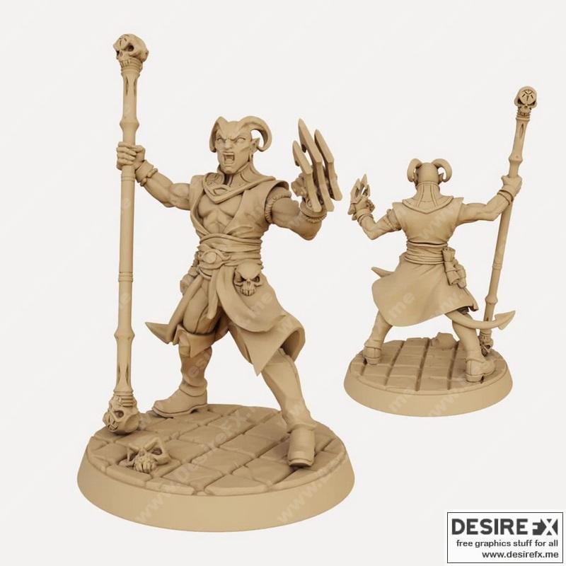 3D打印模型：诡计之徒男式武僧|Mezzalfiend Trickster Male Monk – 3D Print Model STL