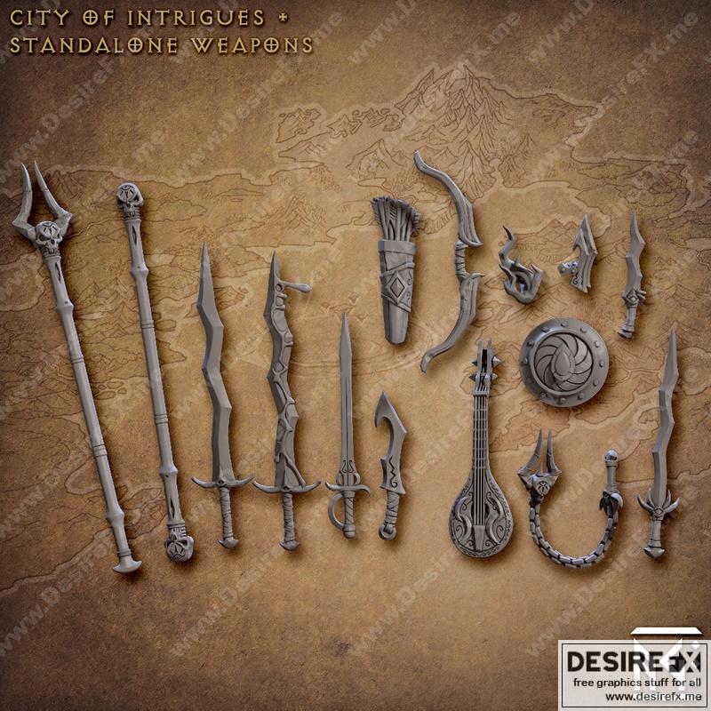 城市阴谋 3D打印模型|Standalone Weapons – City of Intrigues – 3D Print Model STL