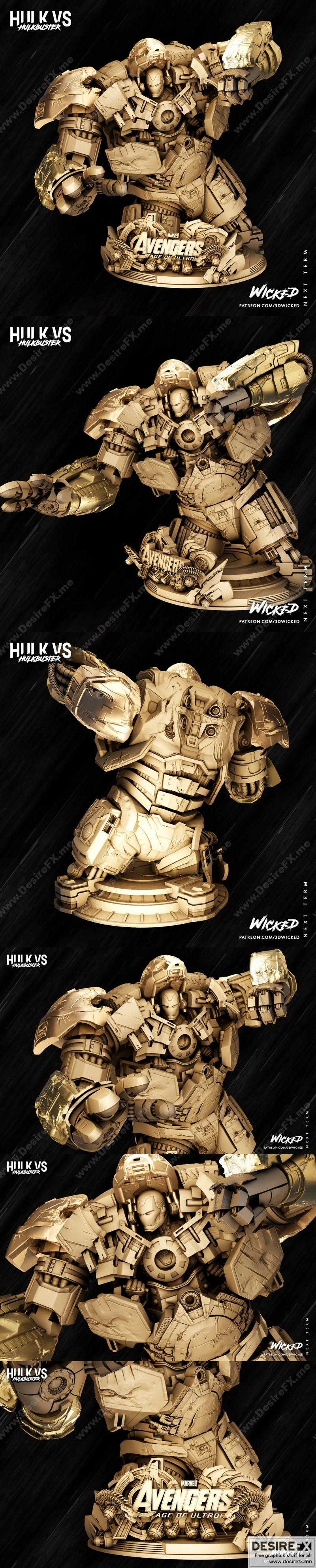 美国队长：灭霸时代 Hulkbuster 3D打印模型|Wicked – Marvel – Hulkbuster – Age of Ultron 2 – 3D Print Model