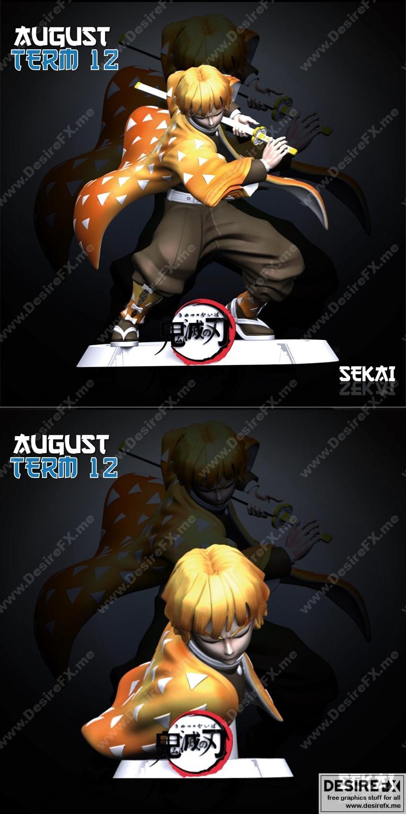 Zenitzu 3D打印雕塑模型|Zenitzu – Sekai Sculpture and Bust – 3D Print Model STL