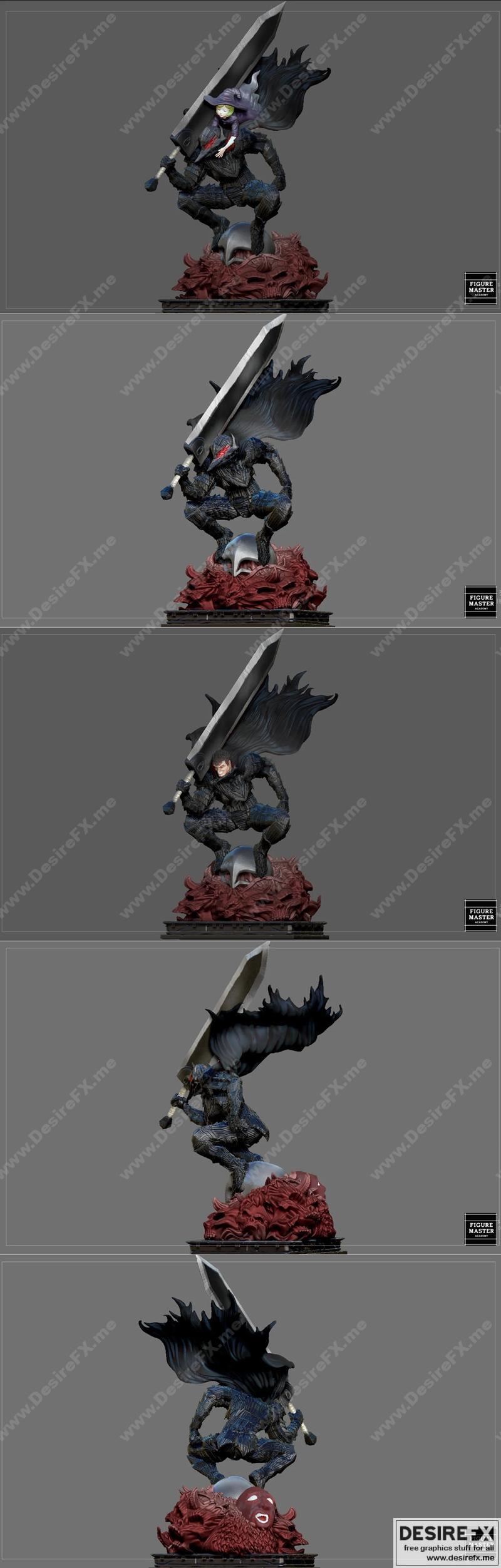 《 Berserk 魔王之剑 3D打印模型》|Berserk Guts Scierke Fantasy Anime Sword Character – 3D Print Model STL